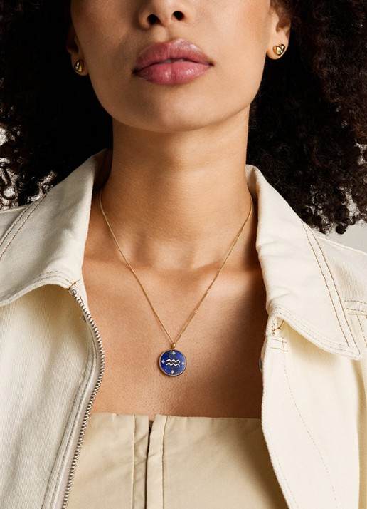 Fossil Ketting met hanger JF04849710 - detail 4 goud