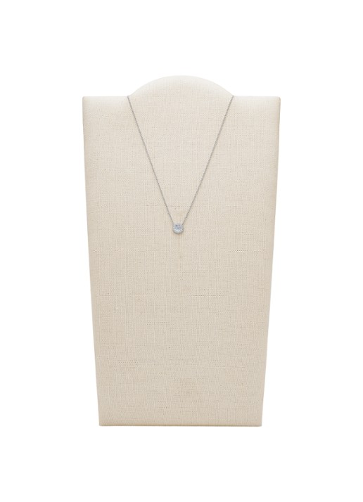 Fossil Ketting van zilver met parelmoer JFS00520040 - detail zilver