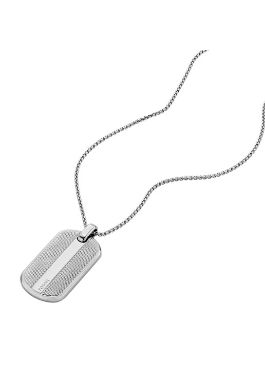 Fossil Knox ketting met hanger JF04882040 - detail 2 zilver