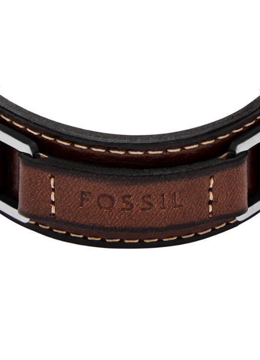 Fossil Machine armband van leer JF04941040 - detail bruin