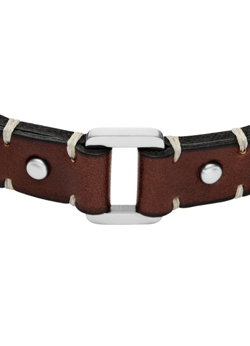 Fossil Machine armband van leer JF04942040 - detail 2 bruin