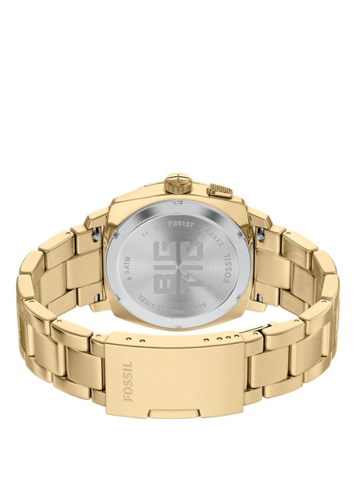 Fossil Machine horloge FS6157 - detail 5 goud