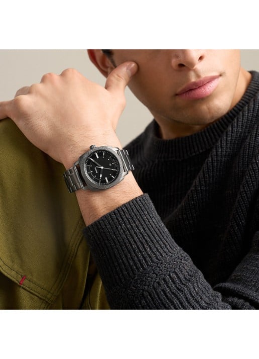 Fossil Machine horloge FS6185 - detail 5 donkergrijs