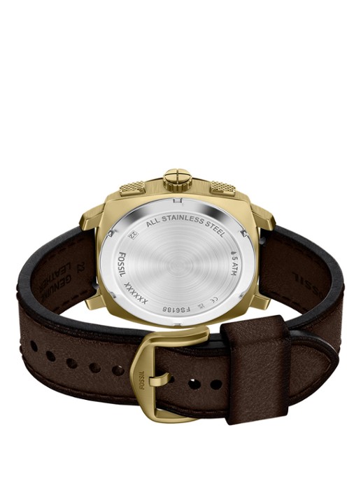 Fossil Machine horloge FS6188 - detail 3 goud