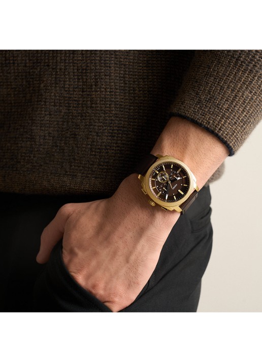 Fossil Machine horloge FS6188 - detail 4 goud