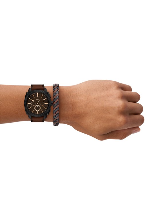 Fossil Machine horloge met armband in set van 2FS6102SET - detail 5 zwart