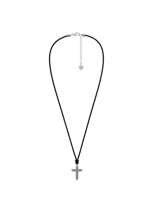 Fossil Machine ketting van leer JF05006040 - detail 2 zwart