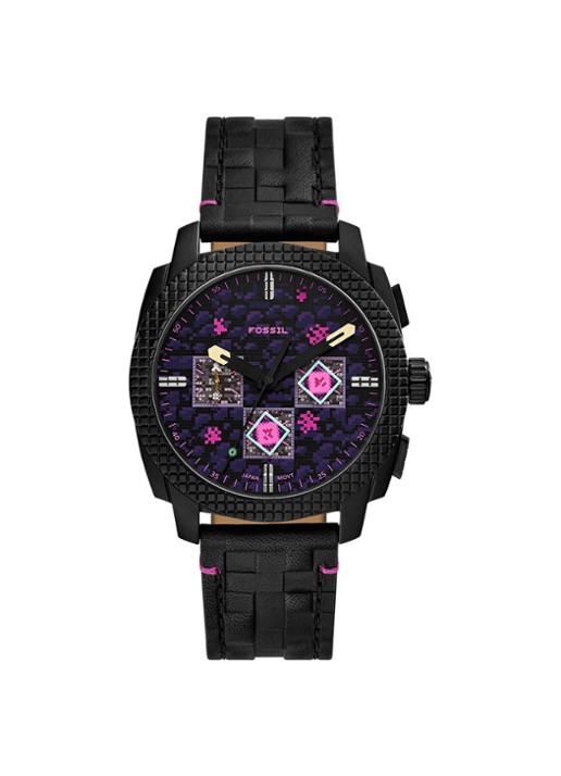 Fossil Minecraft horloge LE1252 - Limited Edition - voorkant 6 zwart