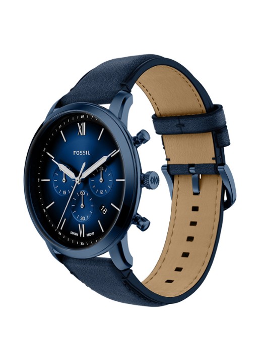 Fossil Neutra horloge FS6168 - detail 5 blauw