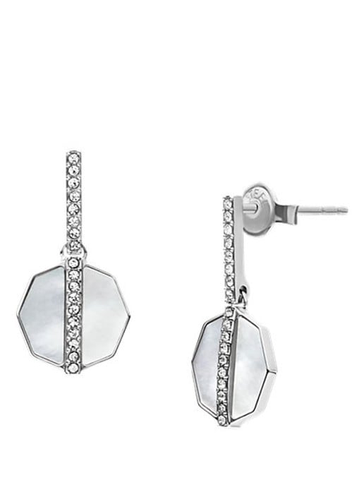 Fossil Oorstekers JF04911040 - detail zilver