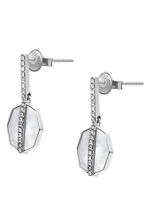 Fossil Oorstekers JF04911040 - detail 2 zilver