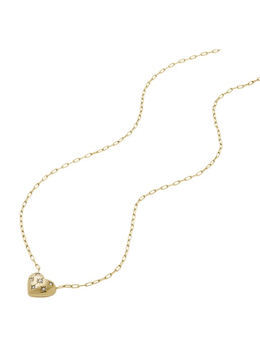 Fossil Sadie ketting met hanger JF04856710 - detail 2 goud