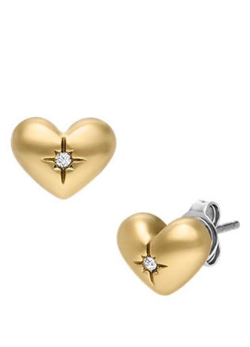 Fossil Sadie oorknopjes JF04832710 - detail goud