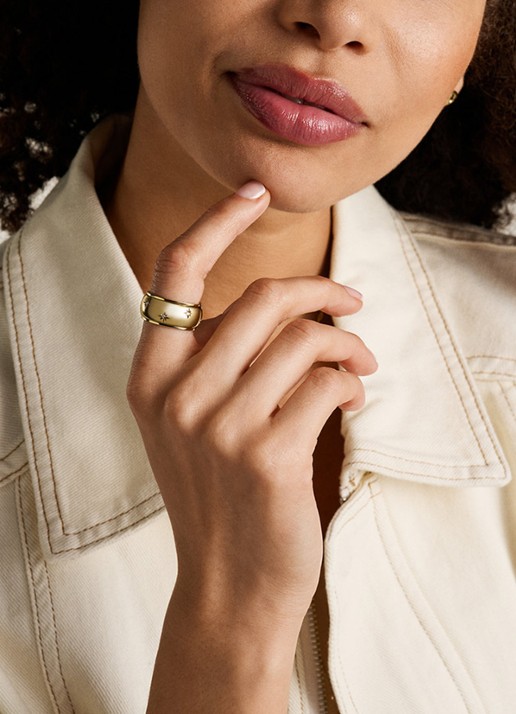 Fossil Sadie ring  JF04835710 - detail 4 goud