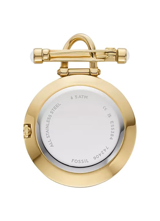 Fossil Scarlette broche horloge ES5384 - detail 2 goud