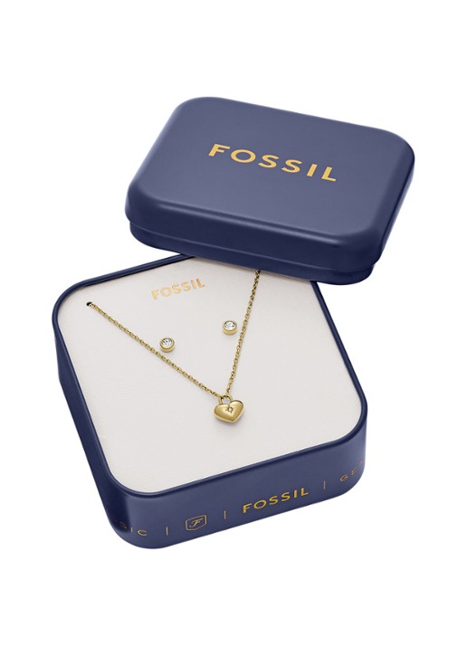 Fossil Set van ketting en oorknopjes JF04881SET - detail 4 goud
