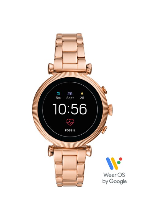 Fossil Sloan smartwatch FTW6040 - voorkant roségoud