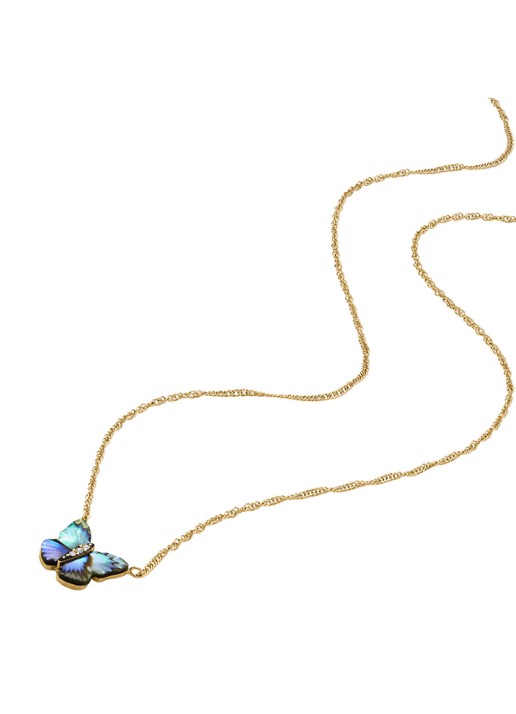 Fossil Sutton ketting JF04812710 - detail goud