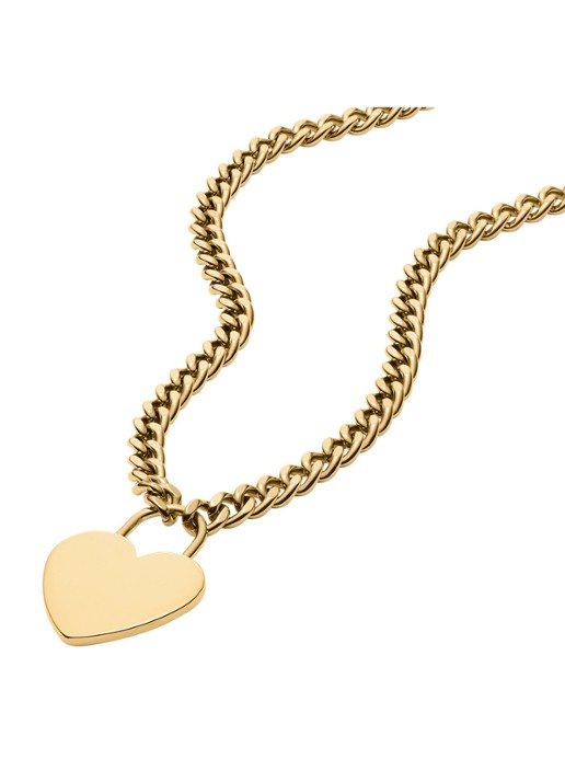 Fossil Sutton ketting JF04958710 - detail goud