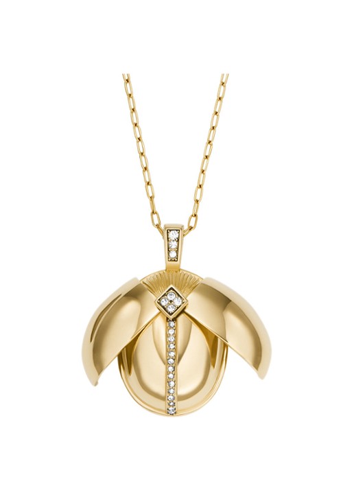 Fossil Sutton ketting JF04962710 - detail 4 goud