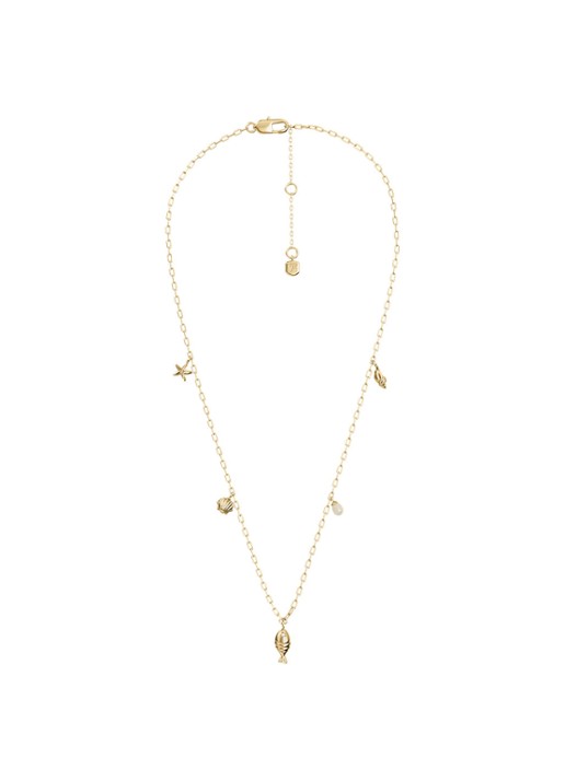 Fossil Sutton ketting verguld JA7317710 - detail 2 goud