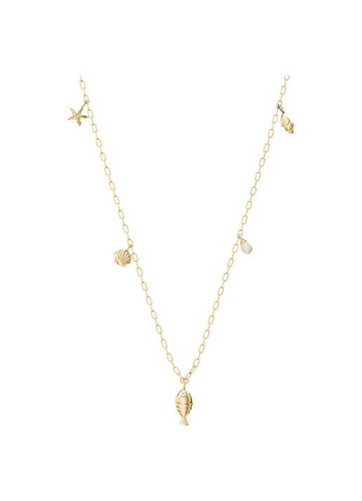 Fossil Sutton ketting verguld JA7317710
