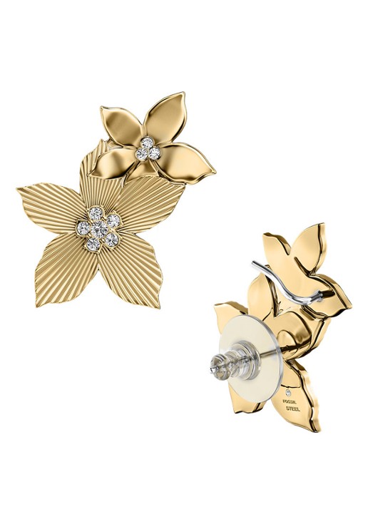 Fossil Sutton oorstekers JF04972710 - detail 4 goud