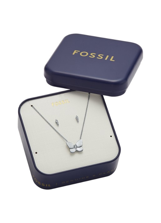 Fossil Sutton set van ketting en oorstekers JF04935SET - detail 4 zilver
