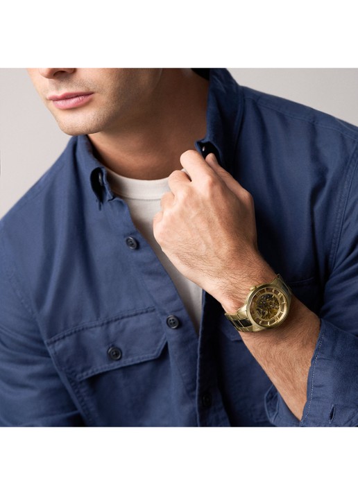 Fossil Townsman horloge ME3280 - detail 6 goud