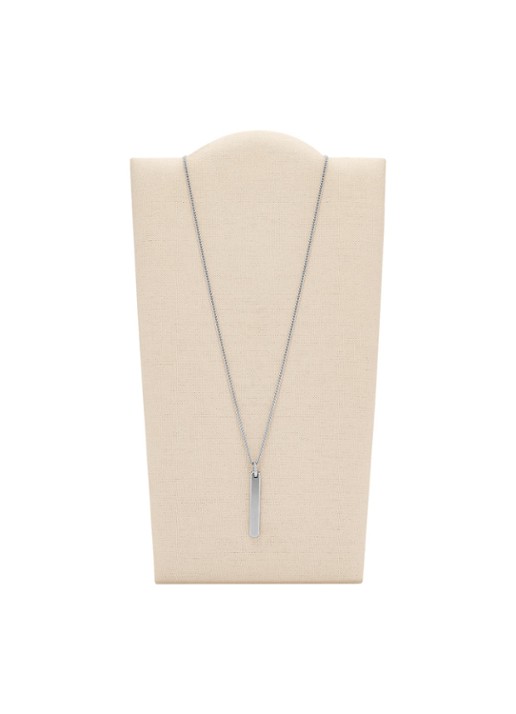 Fossil Vintage Casual schakelketting met hanger JF03988040 - detail zilver
