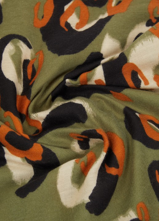 Fraas Sjaal met dierenprint 70 x 190 cm  - detail 3 groen