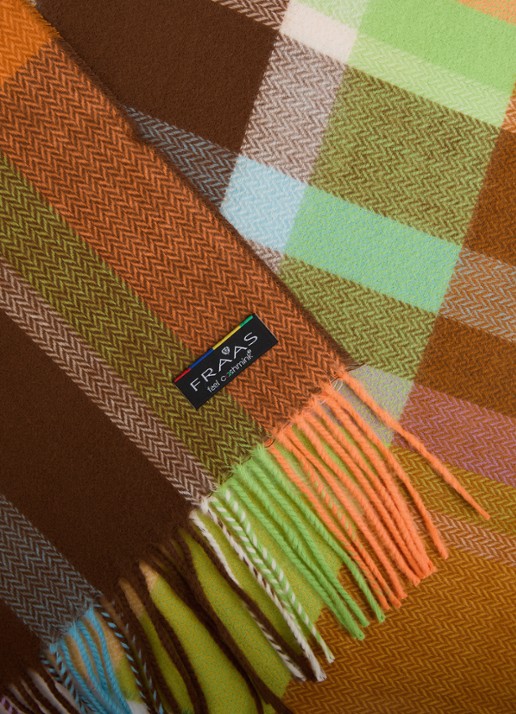 Fraas Sjaal met franjes 35 x 190 cm  - detail 3 geel