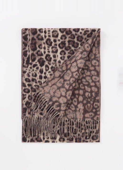 Fraas Sjaal met panterprint 185 x 35 cm