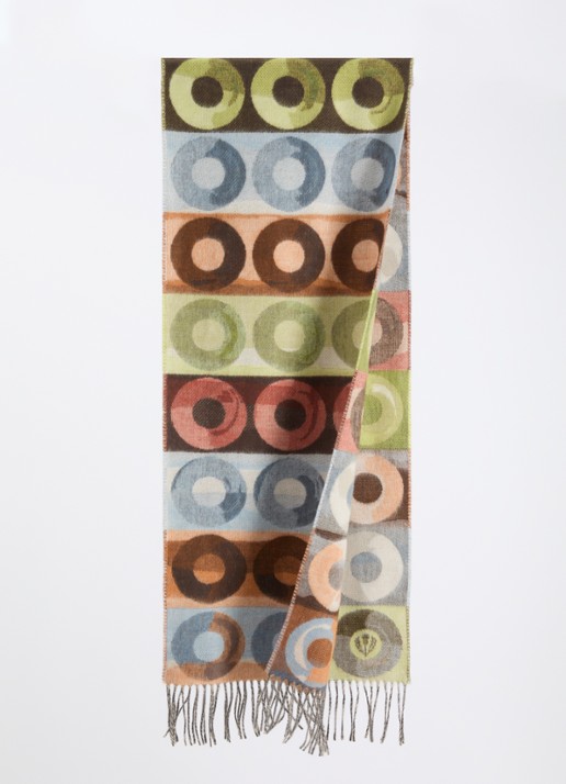 Fraas Sjaal met print en franjes 35 x 195 cm  - detail 2 multicolor