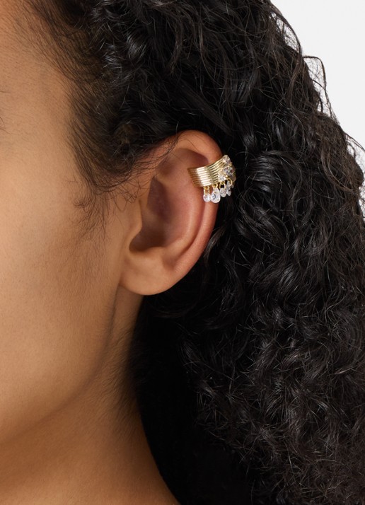 Franky Amsterdam De Alina earcuff verguld - voorkant 2 goud