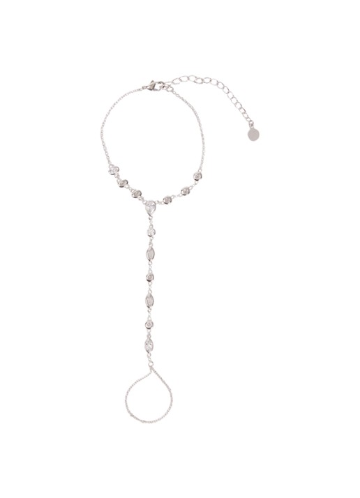 Franky Amsterdam De aurelia armband met kristal - voorkant zilver