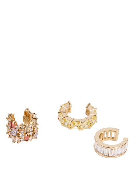 Franky Amsterdam De Holiday Halo ear cuff in set van 3 - detail 2 goud