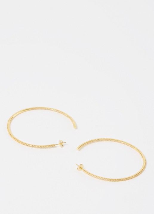 Franky Amsterdam The JLo XL oorstekers verguld - detail goud