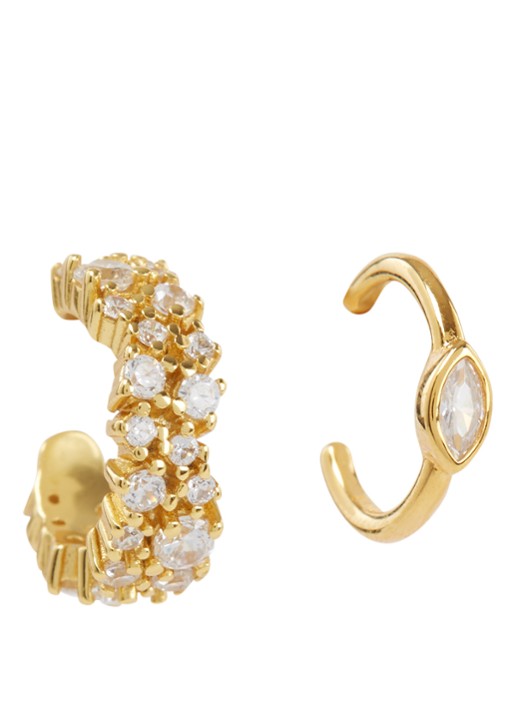 Franky Amsterdam The Venice ear cuff verguld set van 2
