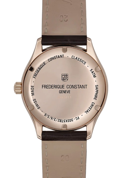 Frederique Constant Classic Slimline Gents Small Seconds horloge FC-245M5S5 - detail 3 roségoud