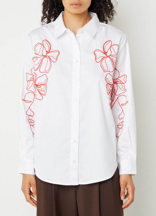 French Connection Alexis blouse met bloemborduring