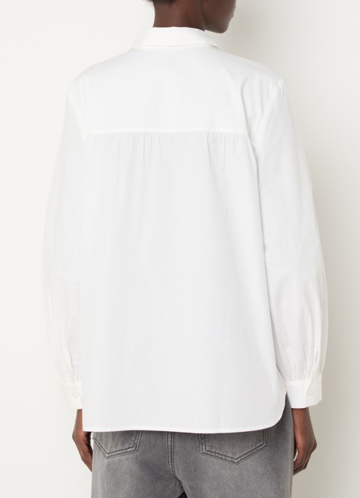 French Connection Cambria blouse met imitatieparels - achterkant wit