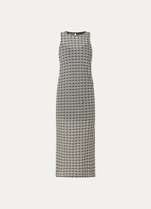 French Connection Carly midi jurk met structuur - voorkant zwart