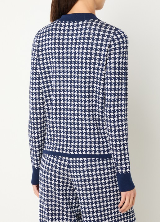 French Connection Gloria vest met print - achterkant donkerblauw