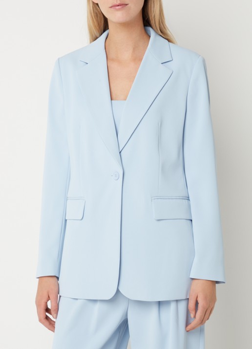 French Connection Harrie blazer met klepzakken - detail lichtblauw