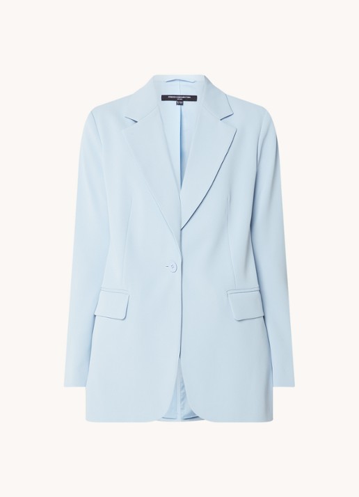 French Connection Harrie blazer met klepzakken - voorkant 3 lichtblauw