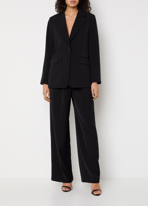 French Connection Harrie blazer met klepzakken - voorkant 2 zwart