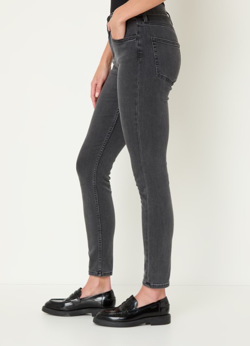French Connection High waist skinny jeans met stretch - detail 5 antraciet