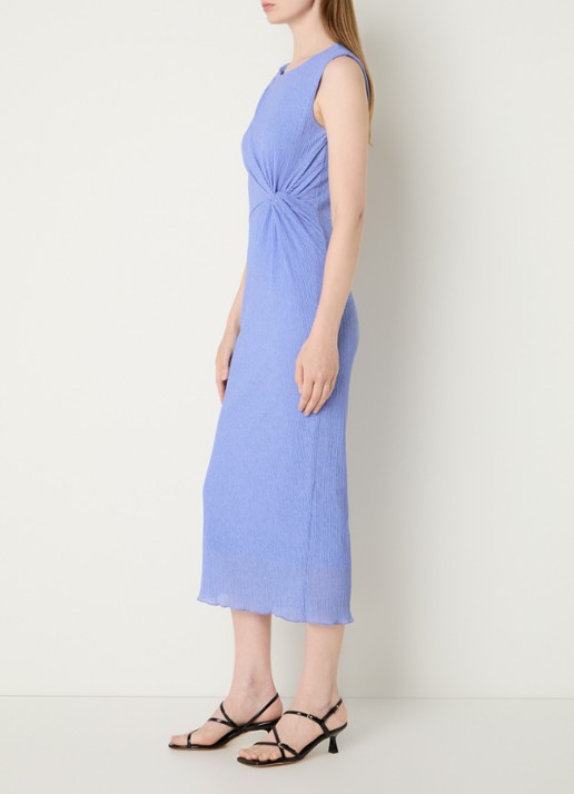 French Connection Ivy Cambria midi jurk met plissé - voorkant 3 lavendel