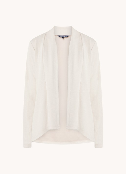 French Connection Josie openvallend vest met stretch - voorkant creme